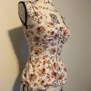 Zippered bustier